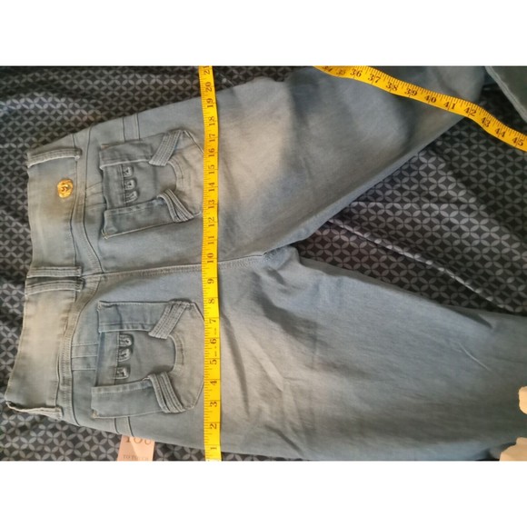 NEW CUTIE PIE JEANS SKINNY, FLARED, STRETCH, DENIM, 33" WAIST, BLUE,  SIZE 13 - Picture 6 of 6